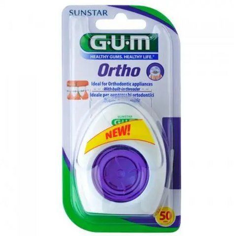 Зубна нитка GUM ORTHO, ортодонтична 1951609975 фото