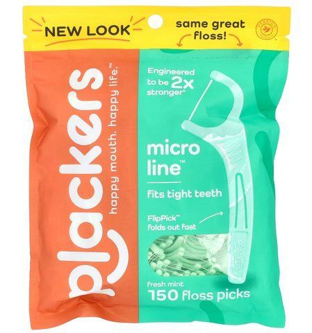 Plackers Micro Line зубная нить свежая мята 150 шт. 2181929949 фото