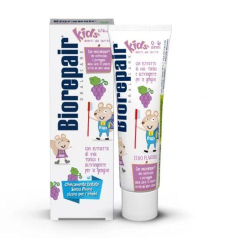 Дитяча зубна паста Biorepair Oral Care Веселе мишеня, зі смаком вінограду, 0-6 років, 50 мл br26 фото