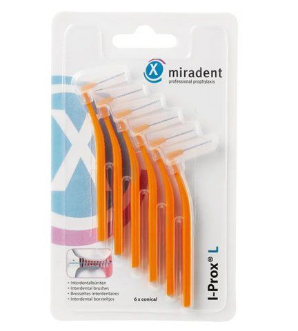 Ручной интердентальный ершик Miradent I-Prox L (оранжевый, 2.5-5.0 мм) 2067793266 фото