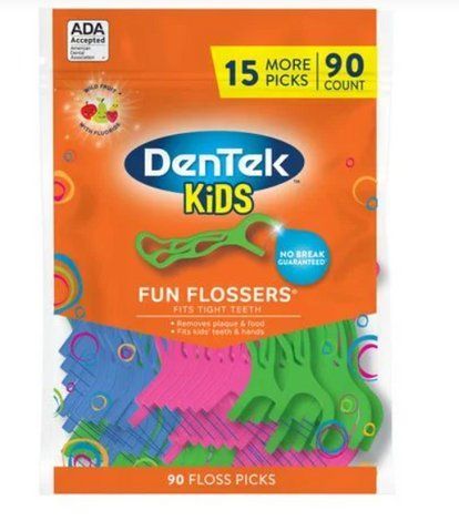 Детский флосс с держателем DenTek Дикий фрукт, 90 шт dt3 фото